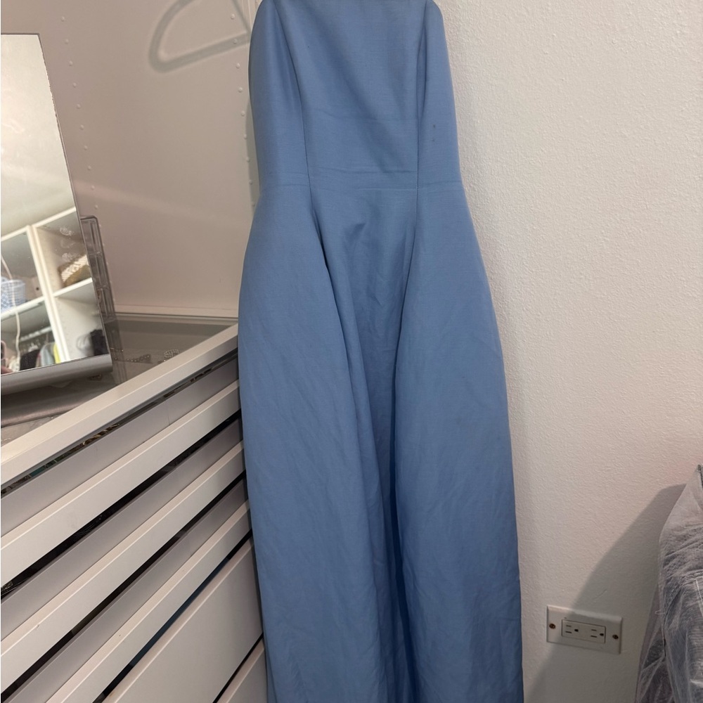 Lafayette 148 New York Strapless Blue Dress